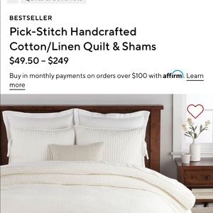 Unopened queen comforter from Pottery Barn. Color-cream